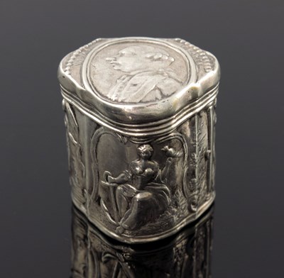 Lot 6 - A Dutch silver Loderein box, CH, Amsterdam...