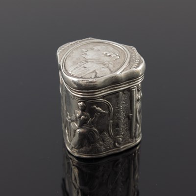 Lot 6 - A Dutch silver Loderein box, CH, Amsterdam...
