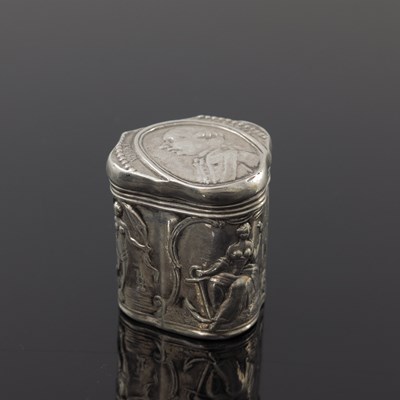 Lot 6 - A Dutch silver Loderein box, CH, Amsterdam...