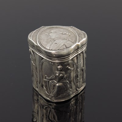 Lot 6 - A Dutch silver Loderein box, CH, Amsterdam...