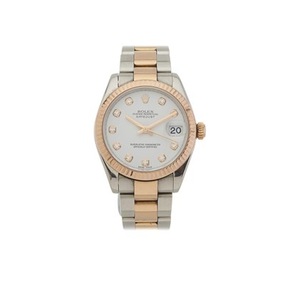 Lot 273 - Rolex, a diamond Oyster Perpetual Datejust 31 bracelet watch