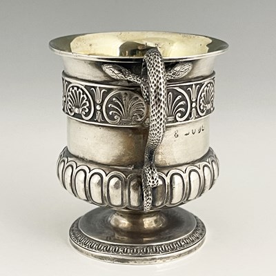 Lot 35 - A George III silver mug, in the Regency style,...