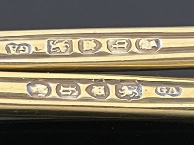 Lot 76 - A pair of Victorian silver gilt fruit serving...