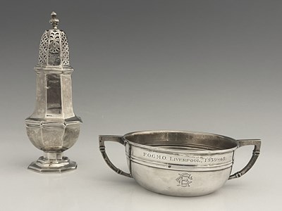 Lot 70 - A George VI silver two-handled bowl, the body...