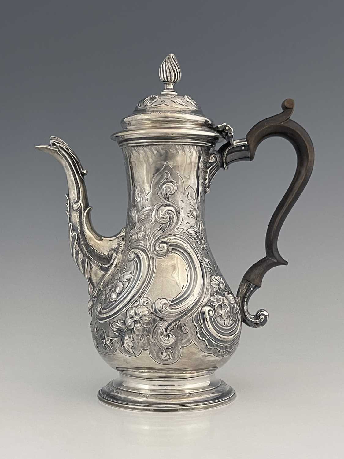 Lot 73 - An early George III silver coffee pot, of...