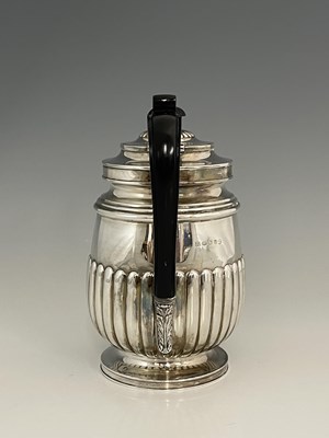 Lot 74 - A George III Regency style silver coffee...
