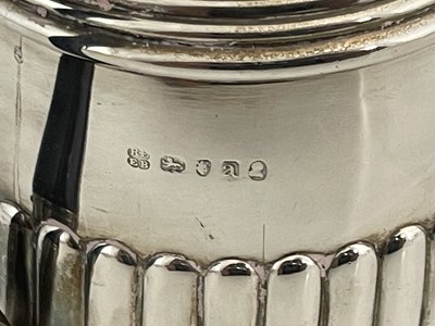 Lot 74 - A George III Regency style silver coffee...