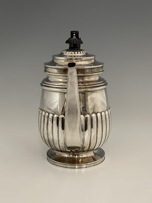 Lot 74 - A George III Regency style silver coffee...