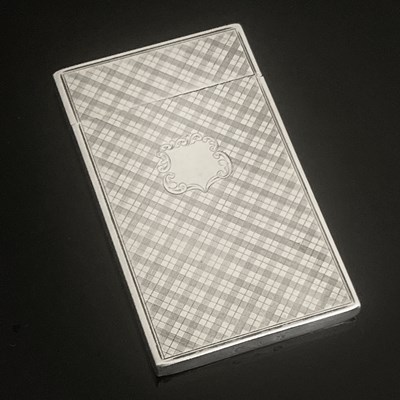 Lot 144 - An early Victorian silver card case, the...