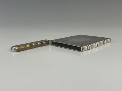 Lot 78 - A Victorian silver card case, of shaped...