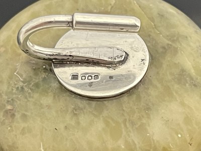 Lot 111 - An Elizabeth II silver-mounted agate novelty...