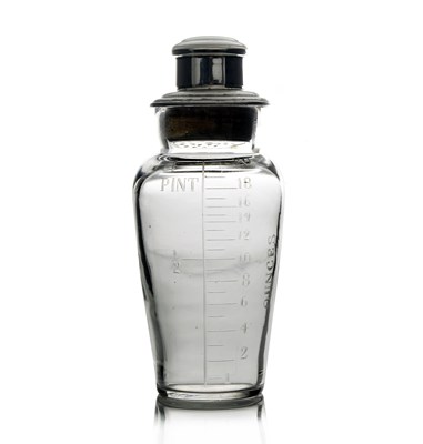 Lot 126 - An Art Deco silver plated glass measuring...