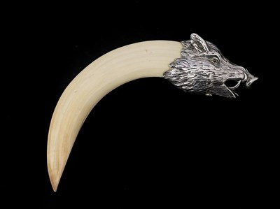Lot 70 - An Austrian novelty silver mounted and boars...