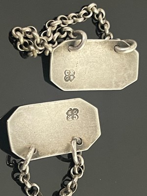 Lot 79 - A pair of George IV silver condiment labels for Anchovy and Tarragon