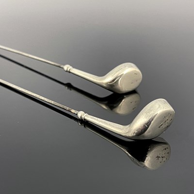 Lot 52 - Charles Horner, a pair of silver golf club...