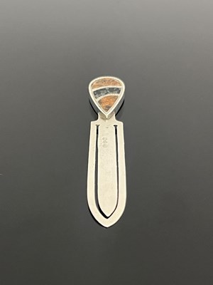 Lot 138 - A Victorian silver bookmark or page marker,...