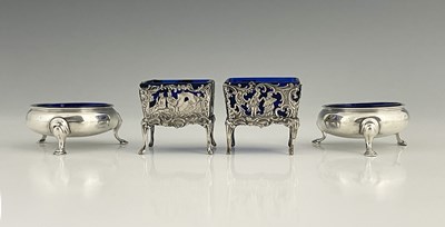 Lot 202 - A pair of early George III silver salts, of...
