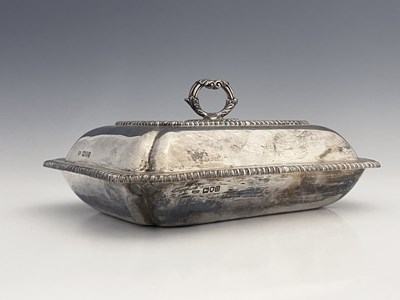 Lot 217 - An Edwardian silver entree dish and cover,...