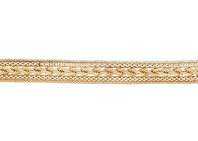 Lot 173 - A 9ct gold rope-twist bracelet, with push piece clasp