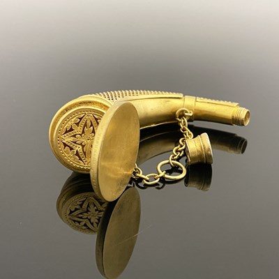 Lot 92 - A Victorian silver gilt novelty combination...