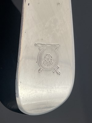 Lot 38 - A George IV silver soup ladle, Charles Eley,...