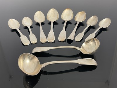 Lot 39 - George III and later silver flatware,...