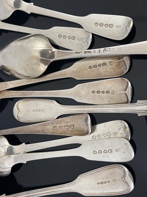 Lot 39 - George III and later silver flatware,...