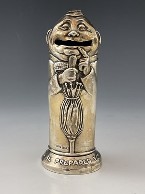 Lot 44 - A George V novelty silver money box, Henry...