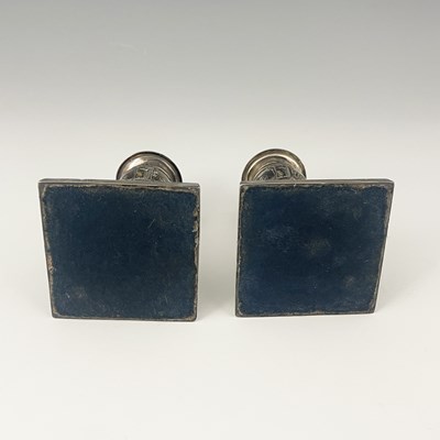 Lot 17 - A pair of Victorian silver square-base dwarf...