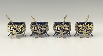 Lot 51 - A matched set of four Victorian silver gilt...