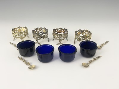 Lot 51 - A matched set of four Victorian silver gilt...