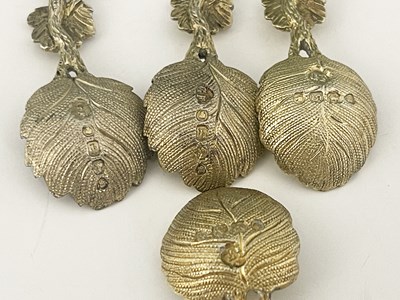 Lot 51 - A matched set of four Victorian silver gilt...