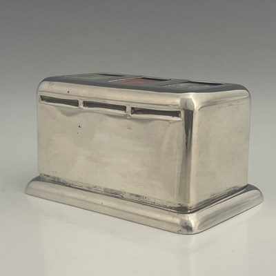 Lot 60 - An Edwardian silver triple stamp box, of...