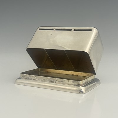 Lot 60 - An Edwardian silver triple stamp box, of...