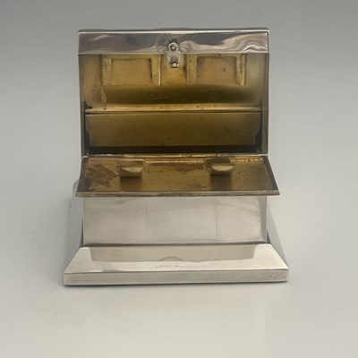 Lot 61 - An Edwardian silver combination dual stamp...