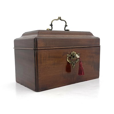 Lot 189 - A George II mahogany tea caddy, circa 1740, 'C'...