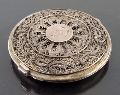 Lot 4 - An Oriental silver filigree and niello...