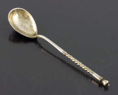 Lot 23 - An Imperial Russian silver and niello spoon, V...