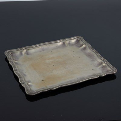 Lot 29 - A Continental silver tray, 19th century,...