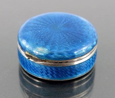 Lot 45 - A Norwegian silver and enamelled pill box,...