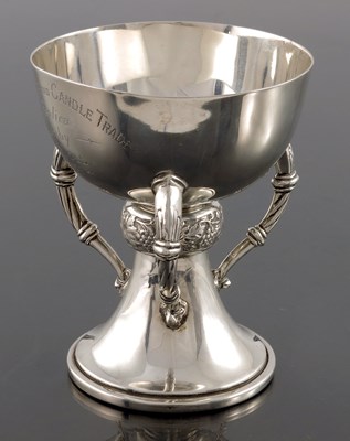 Lot 56 - A George VI Irish silver three handled chalice...