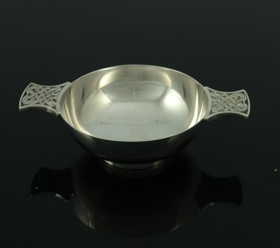 Lot 59 - An Elizabeth II Scottish silver quaich,...