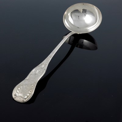 Lot 60 - A George IV Scottish silver ladle, James and...
