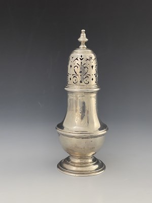 Lot 57 - A George V silver sugar caster, Charles and...