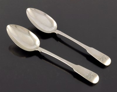Lot 71 - A pair of George III silver tablespoons,...