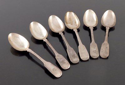 Lot 117 - A matched set of six George IV and Victorian...