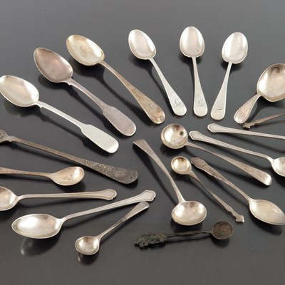 Lot 124 - A collection of George III and later silver...