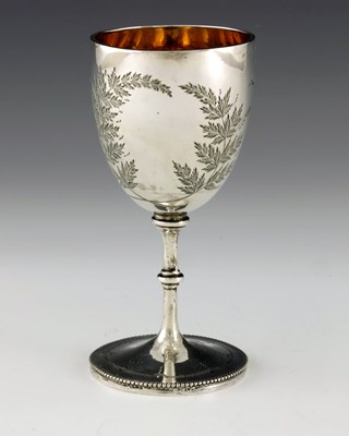 Lot 143 - A small Victorian silver goblet, H J Lias and...