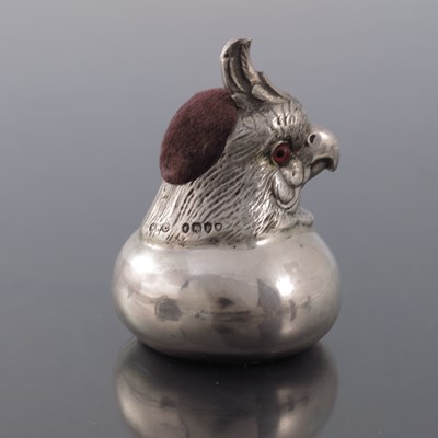 Lot 167 - A Victorian novelty silver pin cushion, Henry...