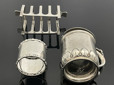 Lot 58 - A George V silver mustard pot, Fattorini and...